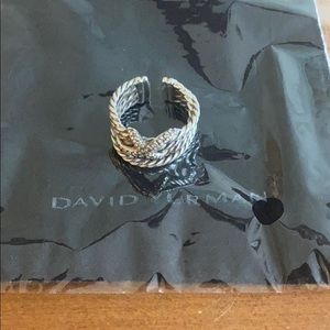 David Yurman X Crossover Ring with Diamonds